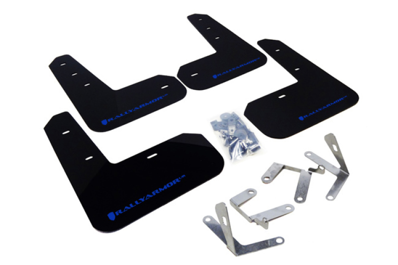 Toyota FR S Mud Flap Kit - Front + Rear - Rally Armor - UR Series - Black/Blue Logo - `13-`17